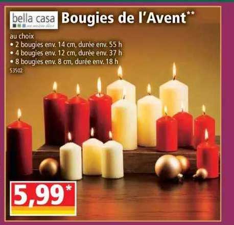 bougies de l'avent bella casa