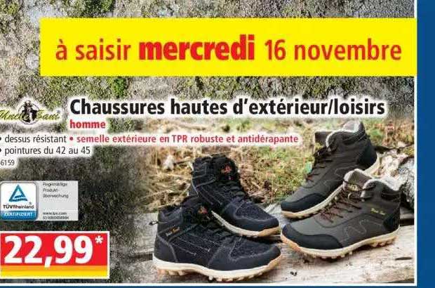 chaussures hautes d'extérieur-loisirs homme