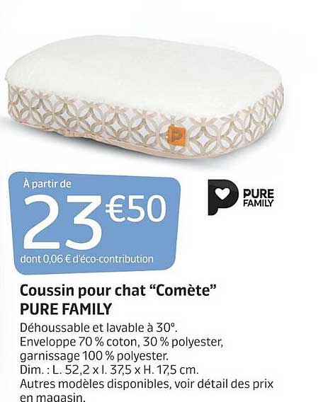 Coussin Pour Chat "comète" Pure Family