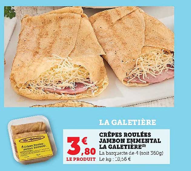 crêpes roulées jambon emmental la galetière
