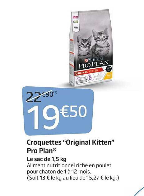 croquettes "original kitten" pro plan