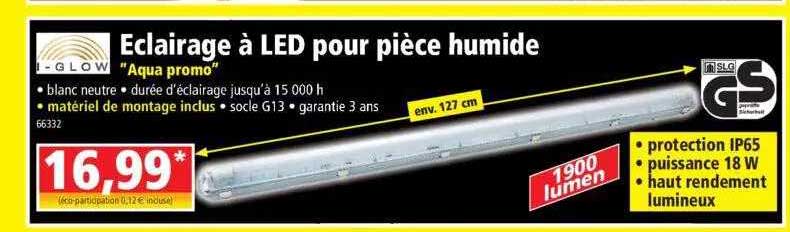 éclairage à led pour pièce humide "aqua promo" i-glow