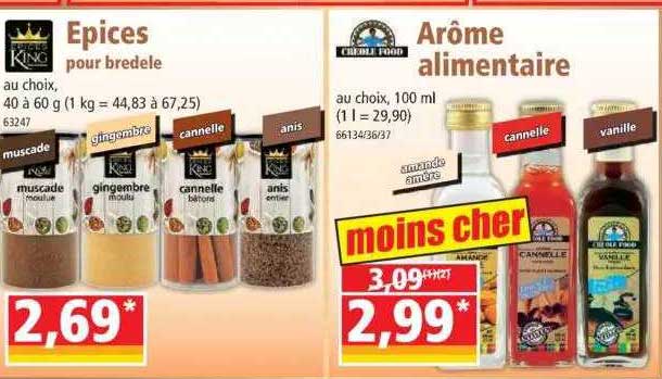 épices pour bredele king, arôme alimentaire cherie food