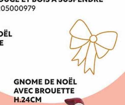 gnome de noël avec brouette h.24 cm