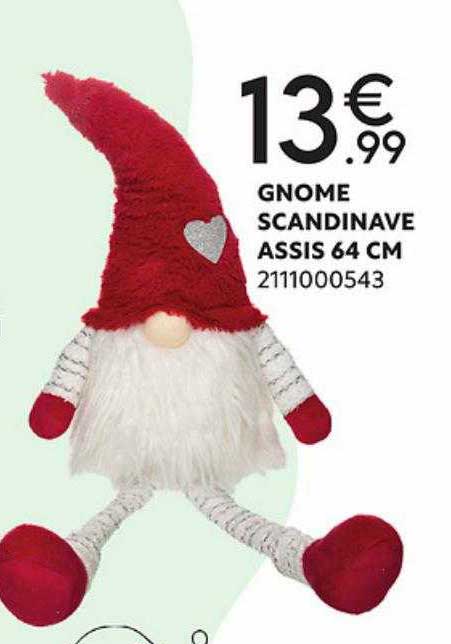 gnome scandinave assis 64 cm