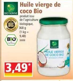 huile vierge de coco bio sonne
