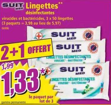 lingettes désinfectantes suit med