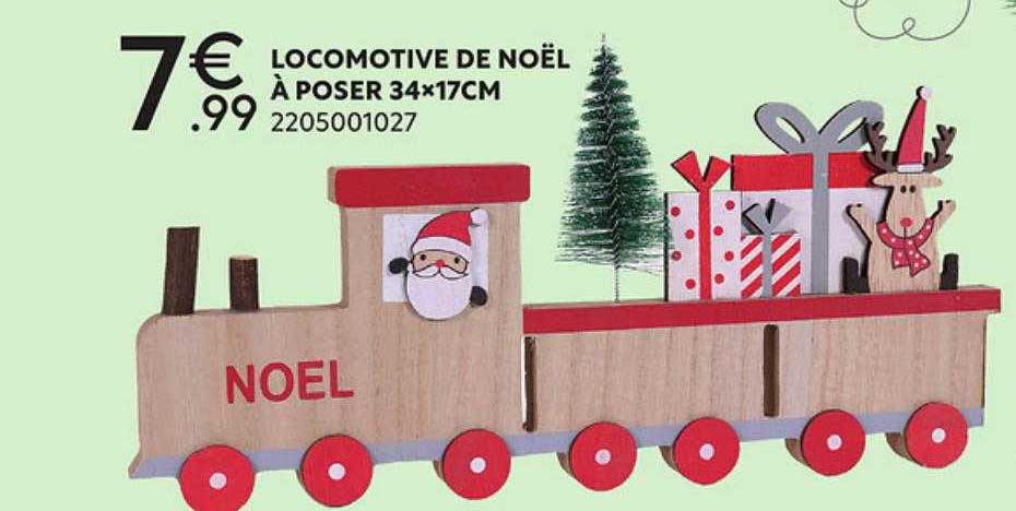 locomotive de noël à poser