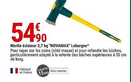 merlin éclateur 3,7 kg "novamax" leborgne