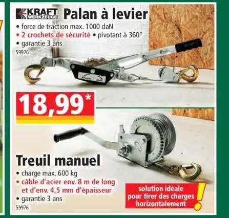 palan à levier kraft werkzeuge , treuil manuel kraft werkzeuge