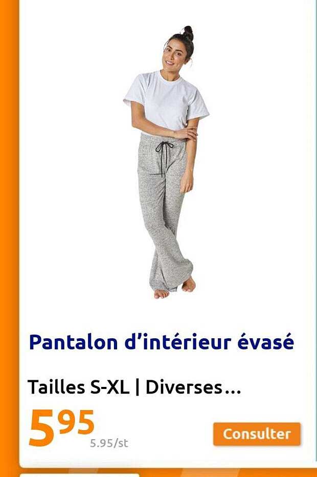 pantalon d'intérieur évasé