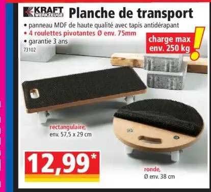 planche de transport kraft werkzeuge