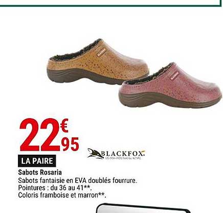 sabots rosaria blackfox