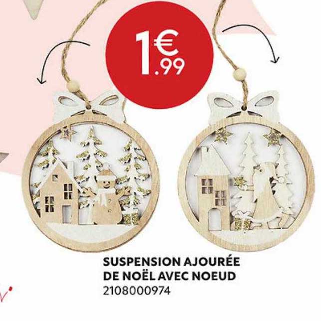 suspension ajourée de noël avec nœud