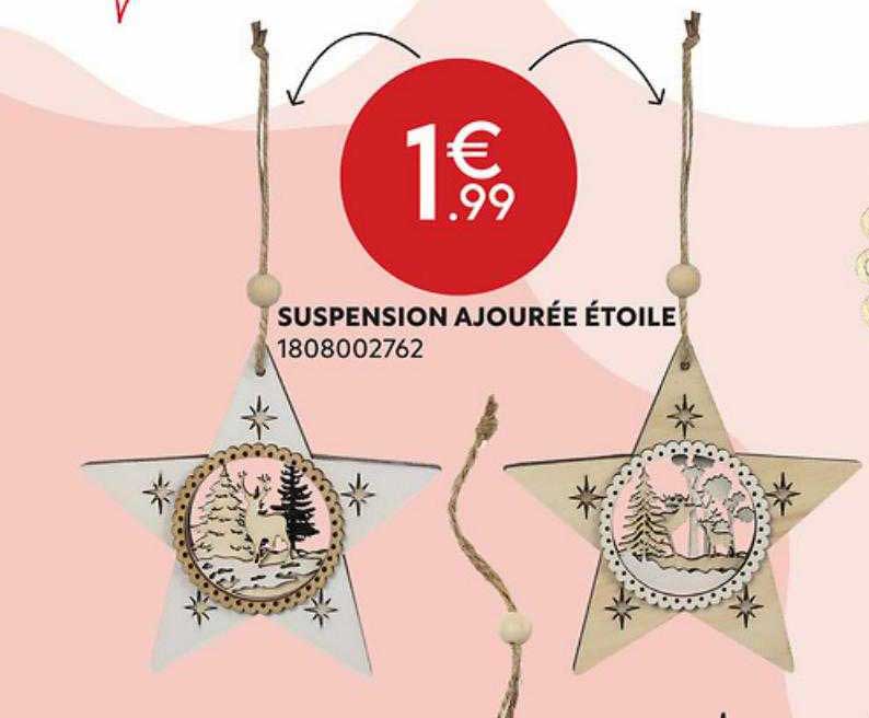 suspension ajourée étoile