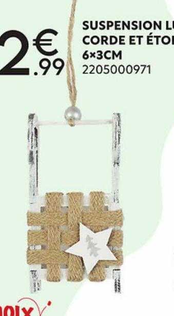 Suspension Corde Et étoile