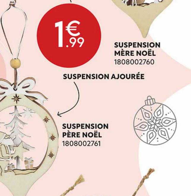 Suspension Mère Noël, Suspension Ajourée, Suspension Père Noël
