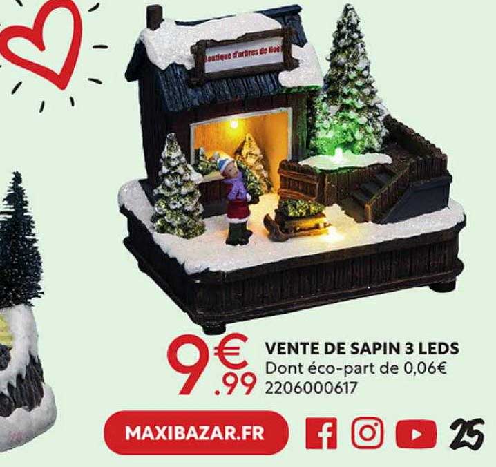 vente de sapin 3 leds