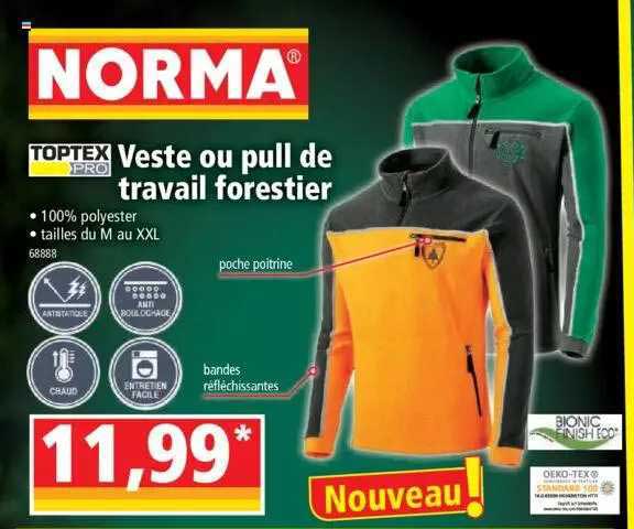 veste ou pull de travail forestier toptex pro