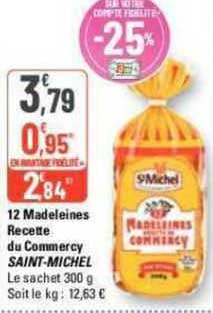 12 madeleines recette du commercy saint-michel