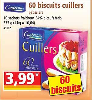 60 biscuits cuillers cantreau