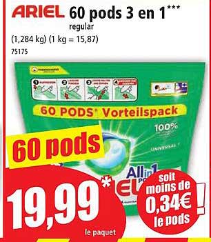 60 Pods 3 En 1 Ariel