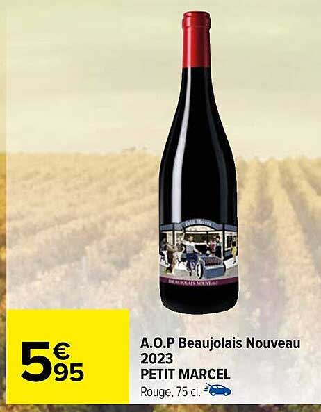 a.o.p. beaujolais nouveau 2023 petit marcel