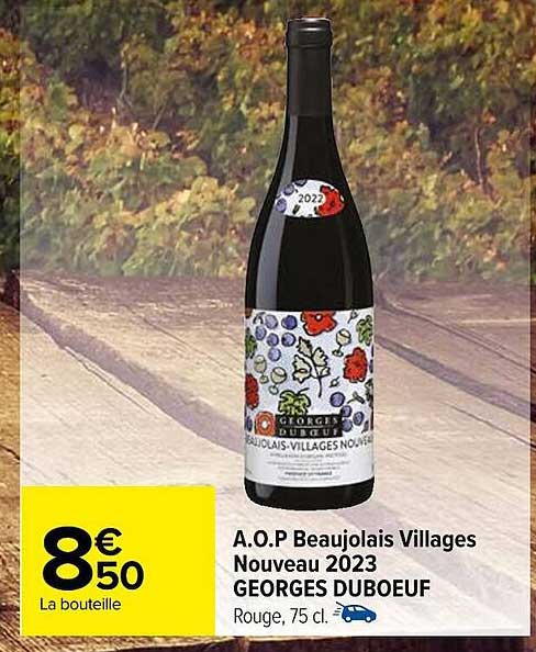 a.o.p. beaujolais villages nouveau 2023 georges duboeuf