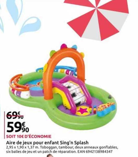 aire de jeux pour enfant sing'n splash