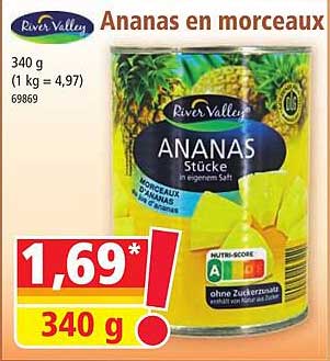 ananas en morceaux river valley