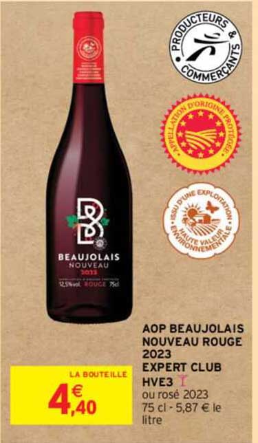 aop beaujolais nouveau rouge 2023 expert club hve3