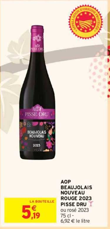 aop beaujolais nouveau rouge 2023 pisse dru