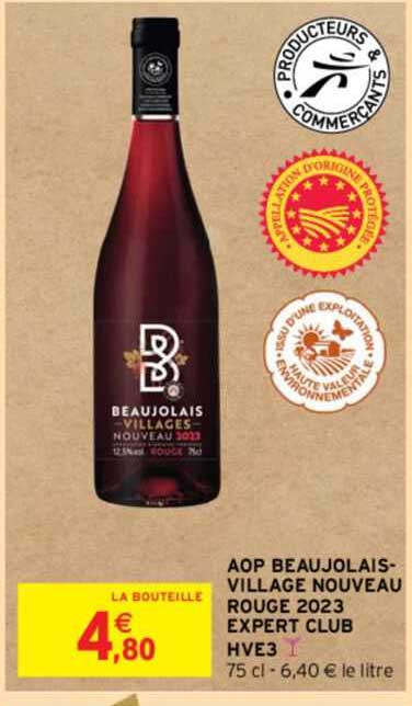 aop beaujolais-village nouveau rouge 2023 expert club hve3