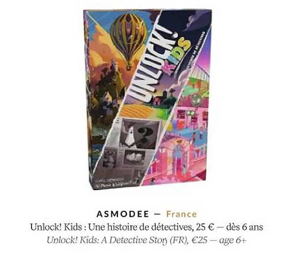asmodee unlock! kids : une histoire de détectives