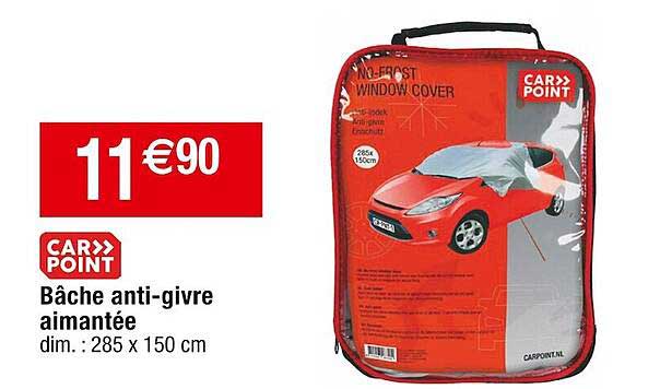 bâche anti-givre aimantée car point