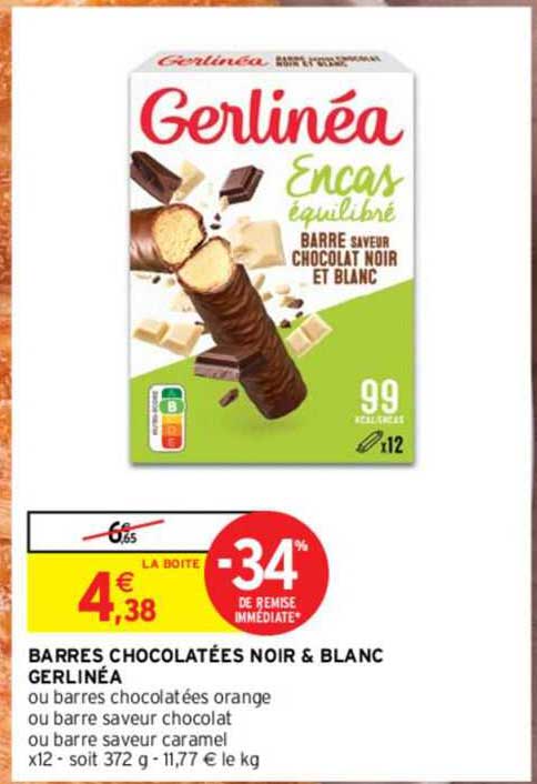 Barres Chocolatées Noir & Blanc Gerlinéa