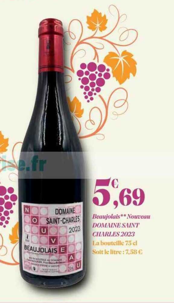 beaujolais nouveau domaine saint charles 2023