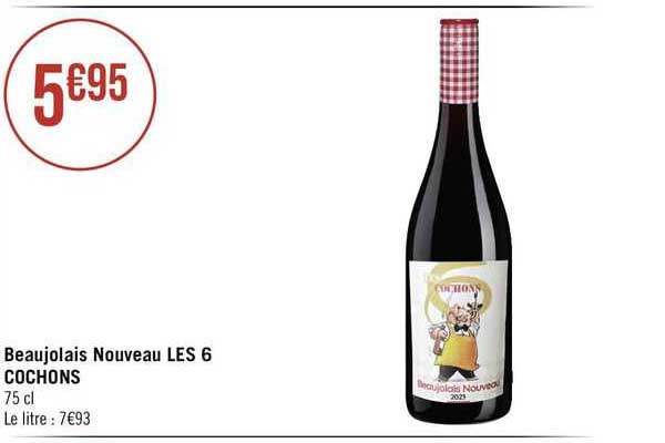 beaujolais nouveau les 6 cochons