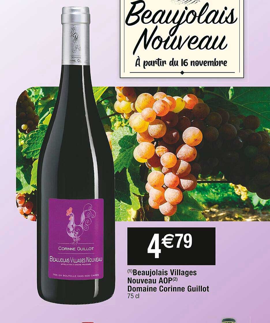 beaujolais villages nouveau aop domaine corinne guillot