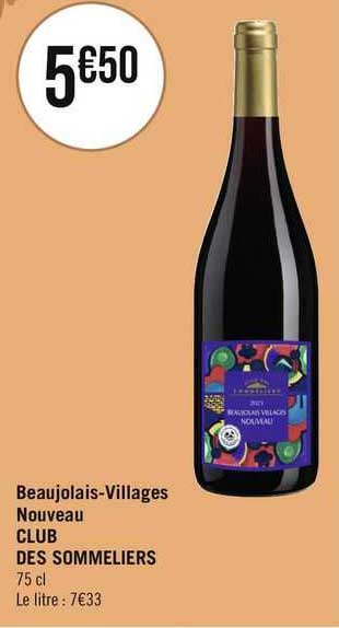 beaujolais-villages nouveau club des sommeliers