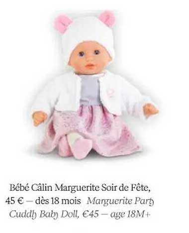 bébé câlin marguerite soir de fête