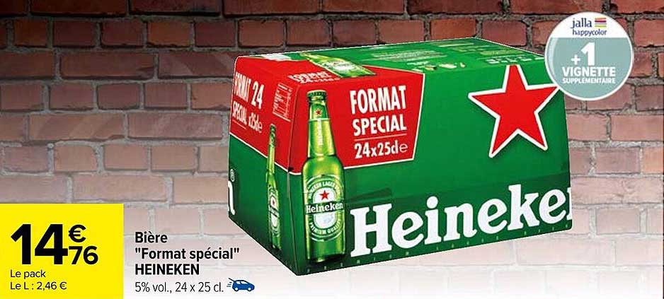 bière "format spécial" heineken