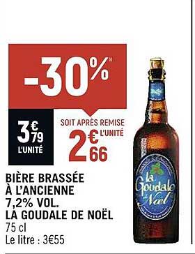 bière brassée à l'ancienne la goudale de noël