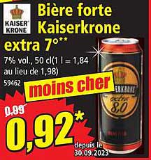 bière forte kaiserkrone extra 7° kaiser krone