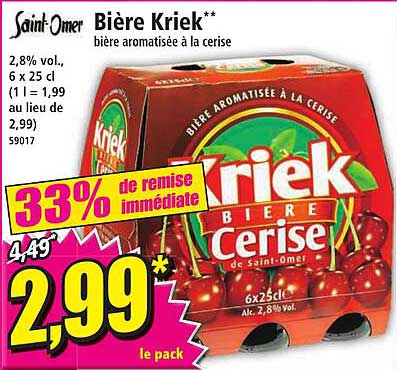 bière kriek saint-omer
