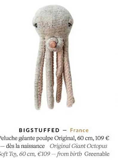 bigstuffed peluche géante poulpe original