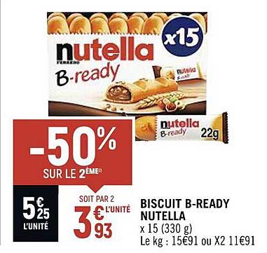 biscuit b-ready nutella