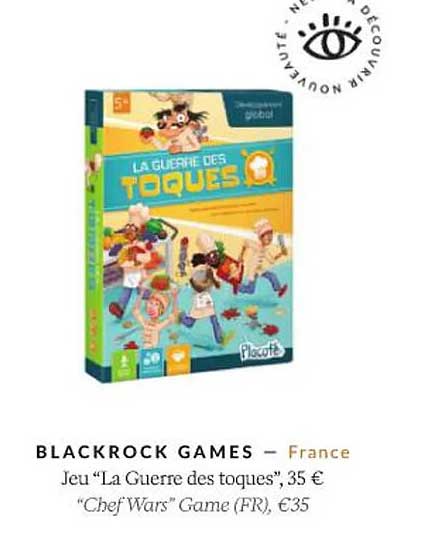 blackrock games jeu "la guerre des toques"