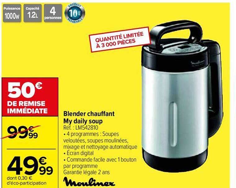 blender chauffant my daily soup moulinex