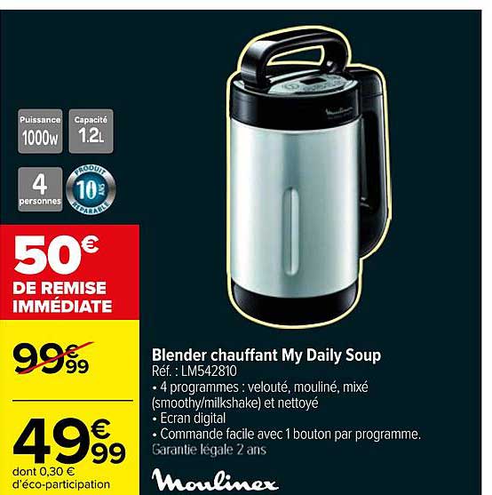 blender chauffant my daily soup moulinex